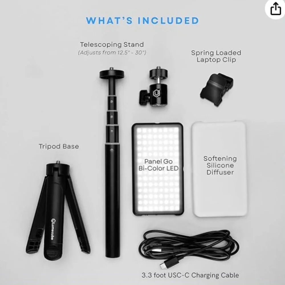 Lume Cube Broadcast Lighting Kit Live Stream Webcam Light for Computer & Laptop